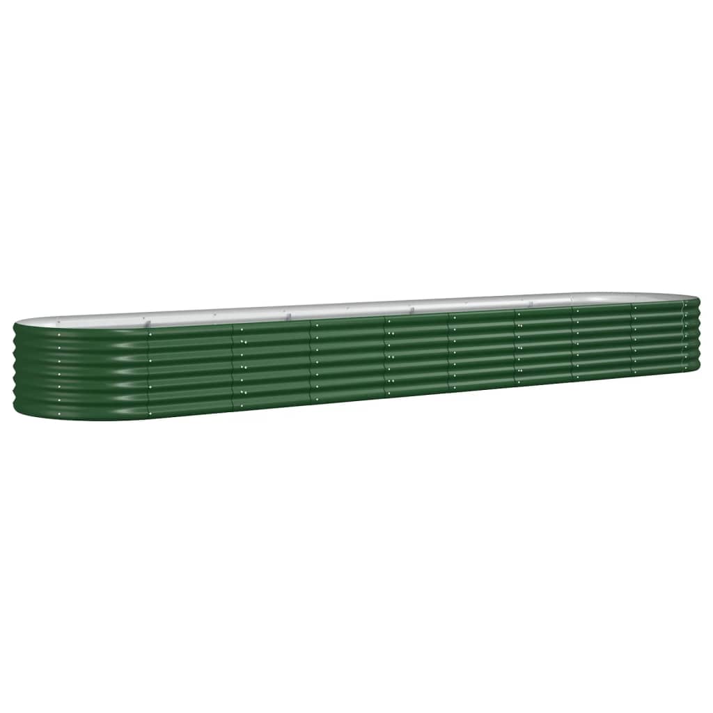 Garden Raised Bed | Green | Powder-coated steel | 368cm x 80cm x 36cm