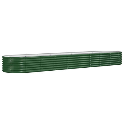 Garden Raised Bed | Green | Powder-coated steel | 368cm x 80cm x 36cm