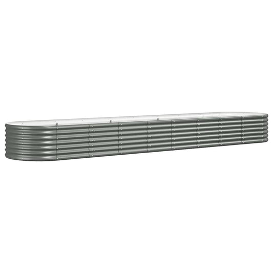 Garden Raised Bed | Grey | Powder-coated steel | Large | Durable