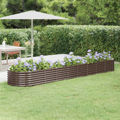 Garden Raised Bed | Brown | Powder-coated steel | Large | Durable