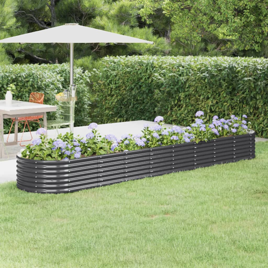 Garden Raised Bed | Anthracite | Powder-coated steel | Large