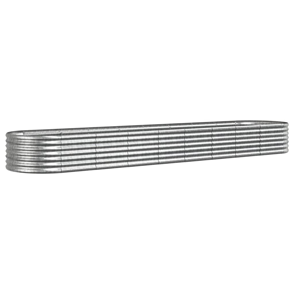 Garden Raised Bed | Silver | Powder-coated steel | Large |  Durable