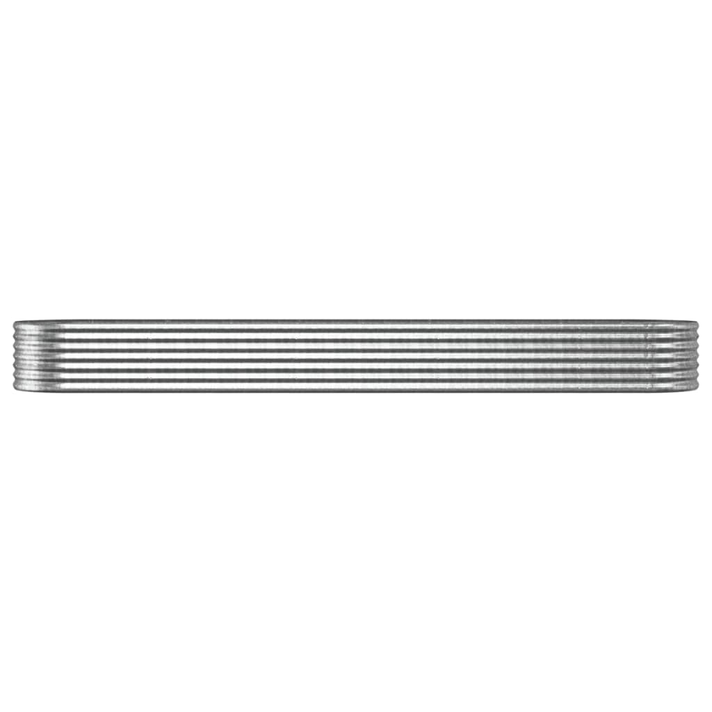Garden Raised Bed | Silver | Powder-coated steel | Large |  Durable