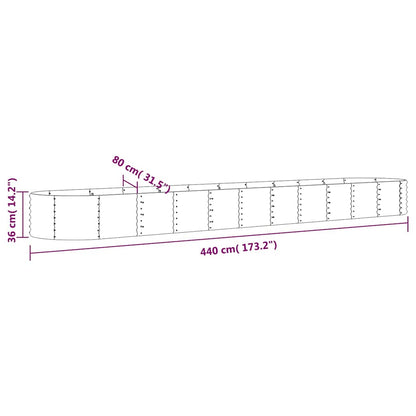 Garden Raised Bed | Green | Powder-coated Steel | Large |  Durable