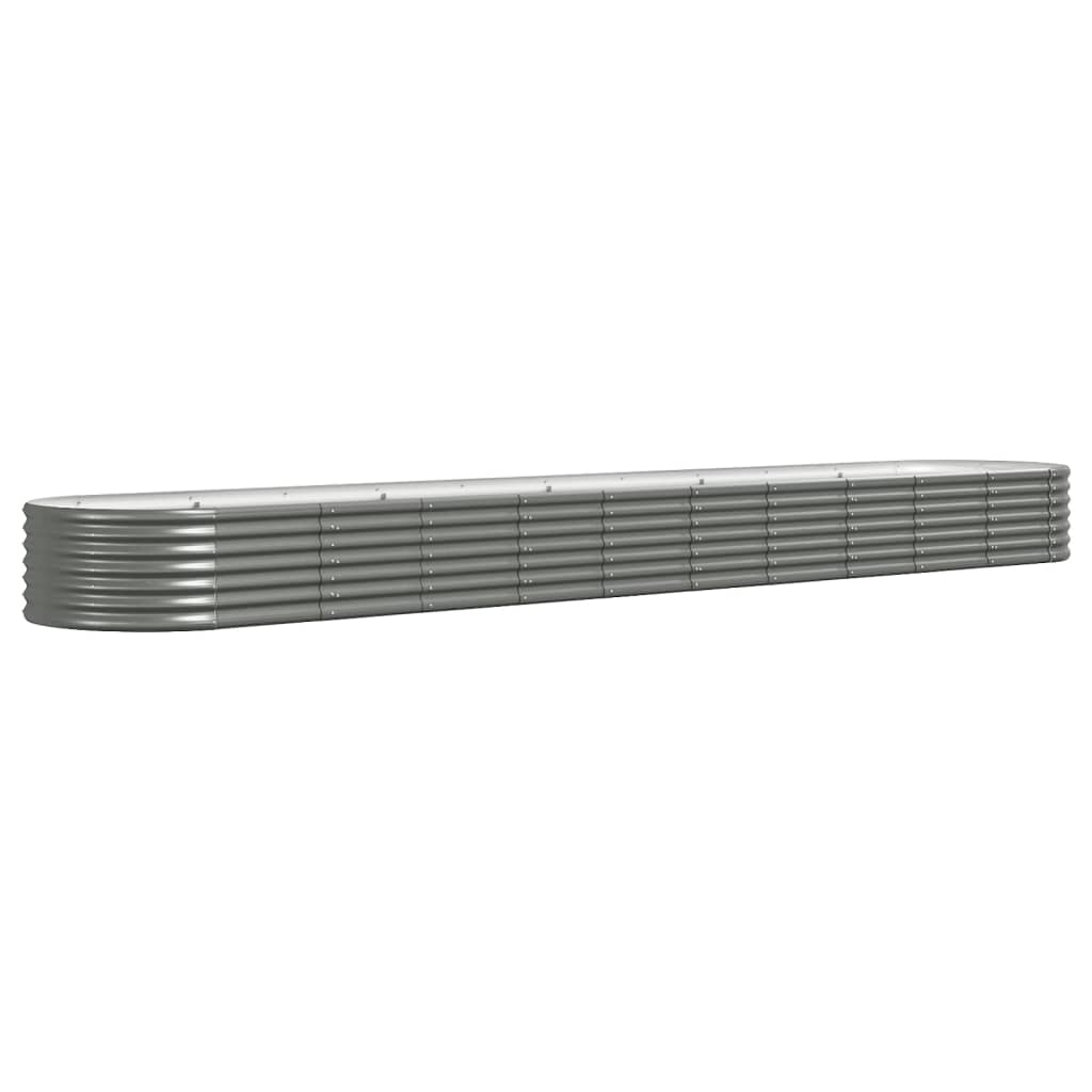 Garden Raised Bed | Grey | Powder-Coated Steel | Extra Long | Durable