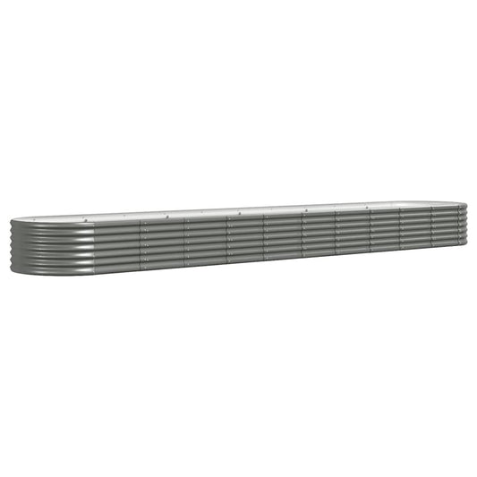 Garden Raised Bed | Grey | Powder-Coated Steel | Extra Long | Durable