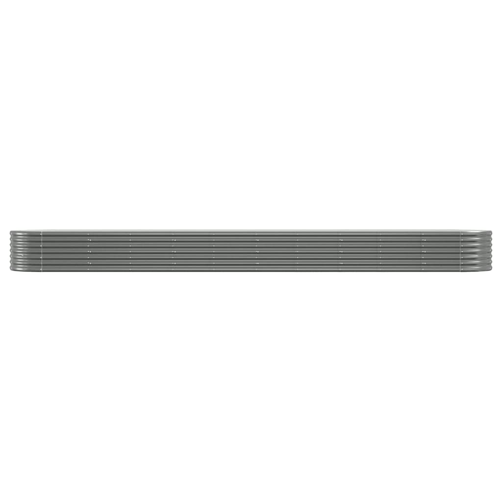 Garden Raised Bed | Grey | Powder-Coated Steel | Extra Long | Durable