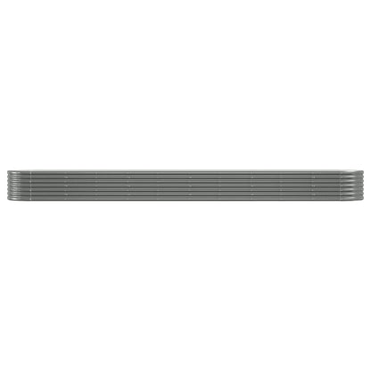 Garden Raised Bed | Grey | Powder-Coated Steel | Extra Long | Durable
