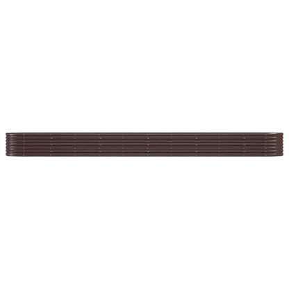 Garden Raised Bed Galvanised Steel 440x80x36 cm Brown