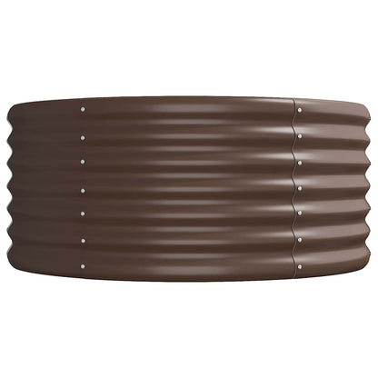 Garden Raised Bed Galvanised Steel 440x80x36 cm Brown