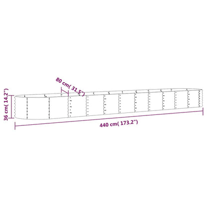 Garden Raised Bed | Anthracite | Powder-coated steel | Large |  Tough