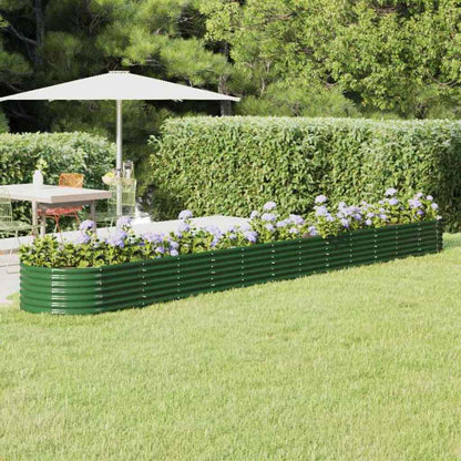 Garden Raised Bed | Green | Powder-coated steel | Large | Durable