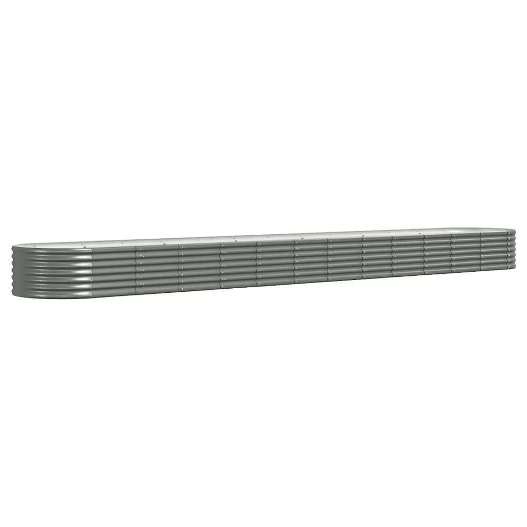 Garden Raised Bed | Grey | Powder-coated steel | Large