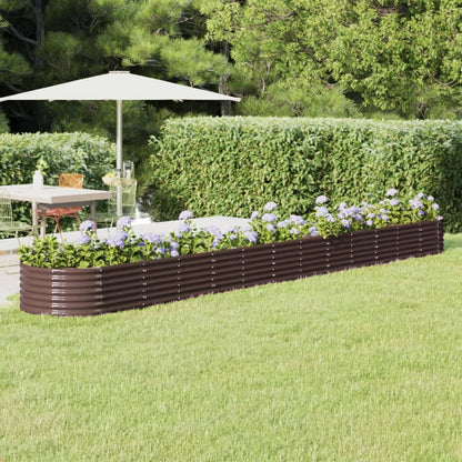 Garden Raised Bed | Brown | Powder-coated steel | Large |  Durable