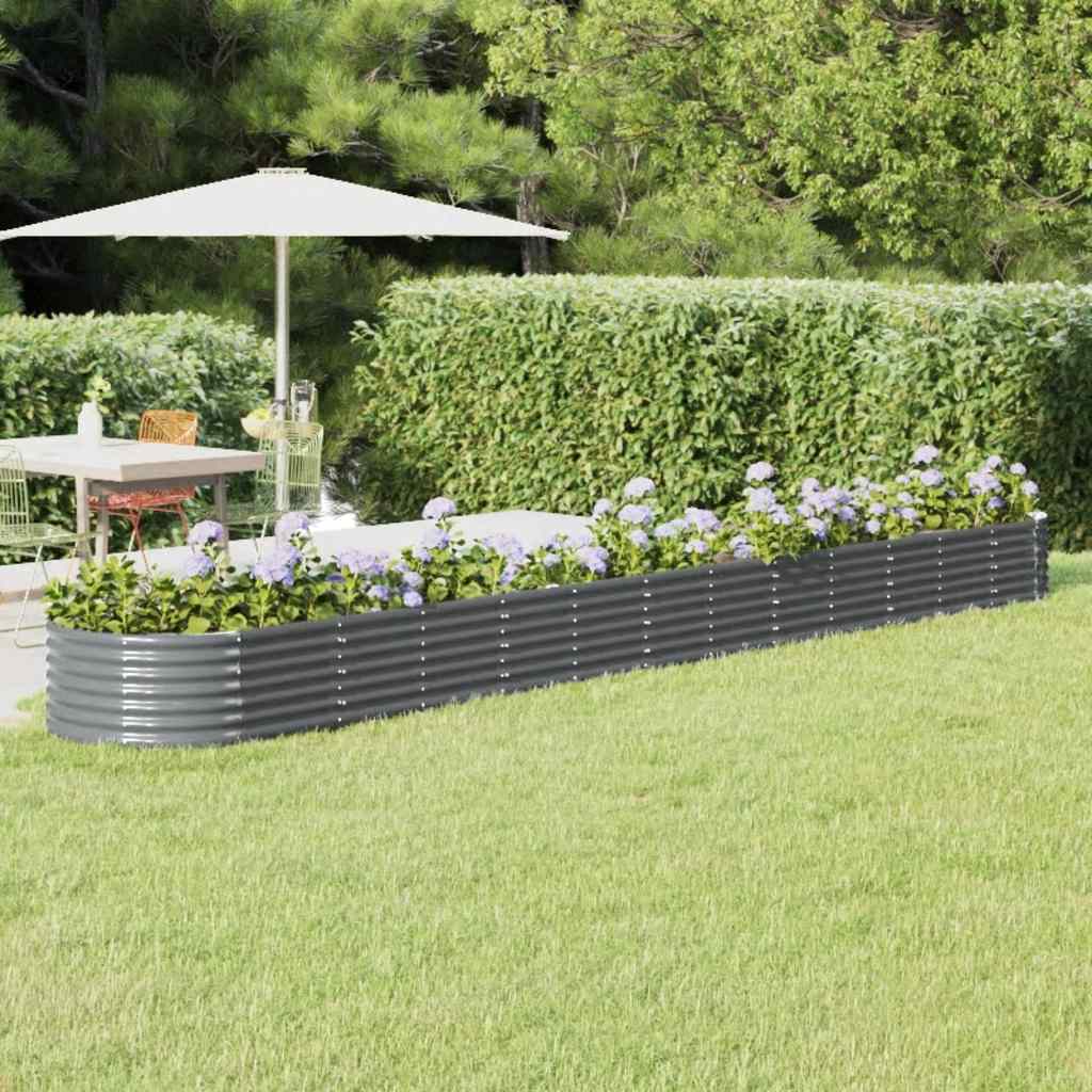 Garden Raised Bed | Anthracite | Powder-coated steel | Extra Long