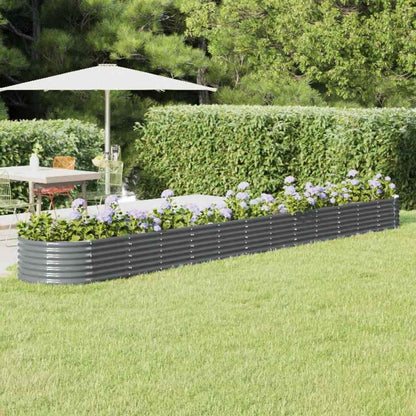 Garden Raised Bed | Anthracite | Powder-coated steel | Extra Long