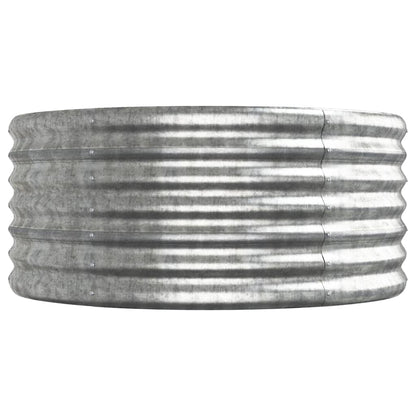Garden Raised Bed Galvanised Steel 512x80x36 cm Silver