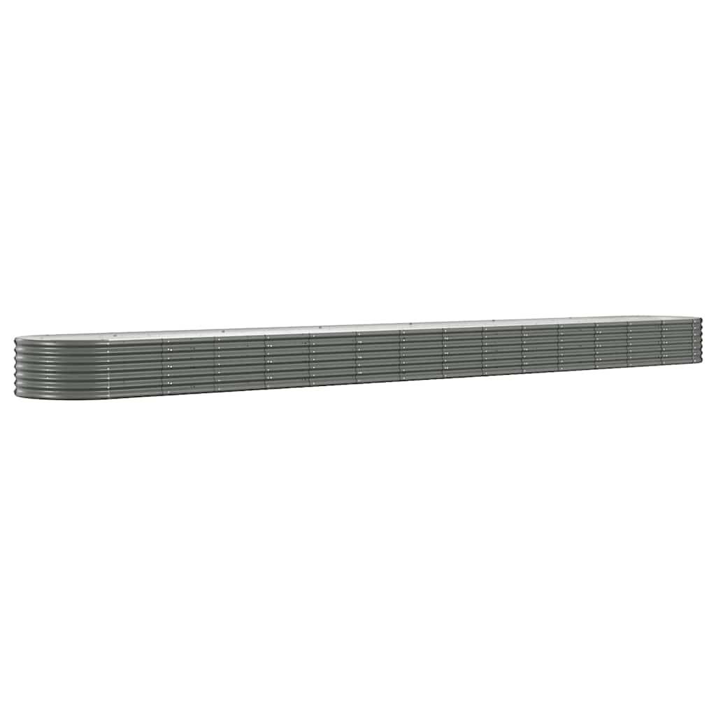 Garden Raised Bed | Grey | Powder-coated Steel | Large | Durable