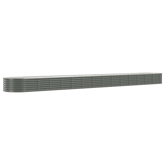 Garden Raised Bed | Grey | Powder-coated Steel | Large | Durable