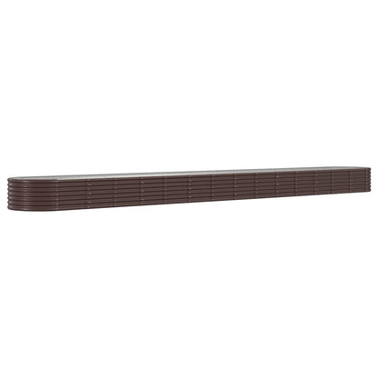 Garden Raised Bed Galvanised Steel 620x80x36 cm Brown