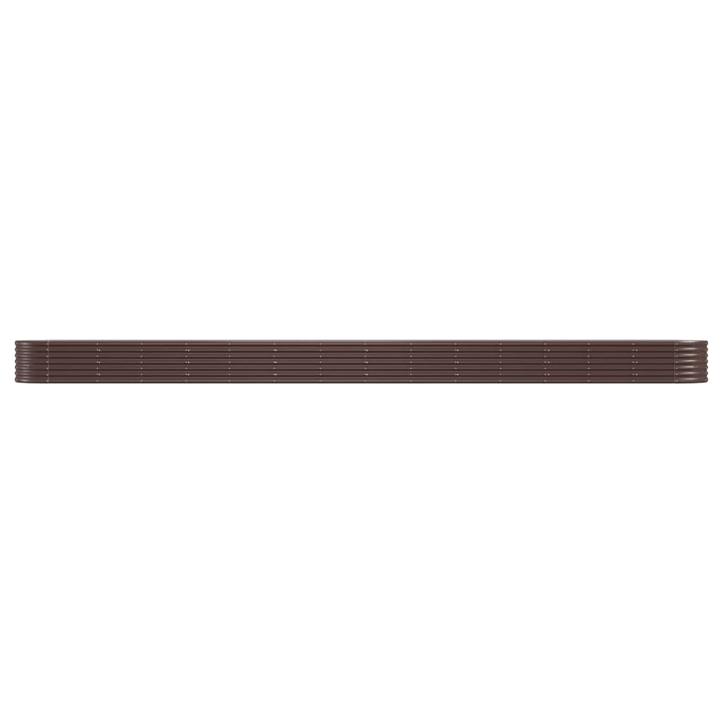 Garden Raised Bed Galvanised Steel 620x80x36 cm Brown