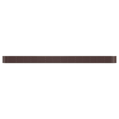 Garden Raised Bed Galvanised Steel 620x80x36 cm Brown