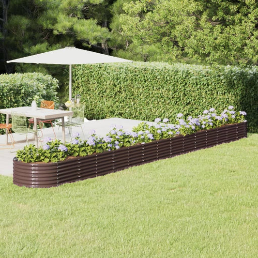 Garden Raised Bed | Brown | Powder-coated steel | Large | Durable