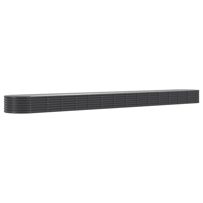 Garden Raised Bed Galvanised Steel 620x80x36 cm Anthracite
