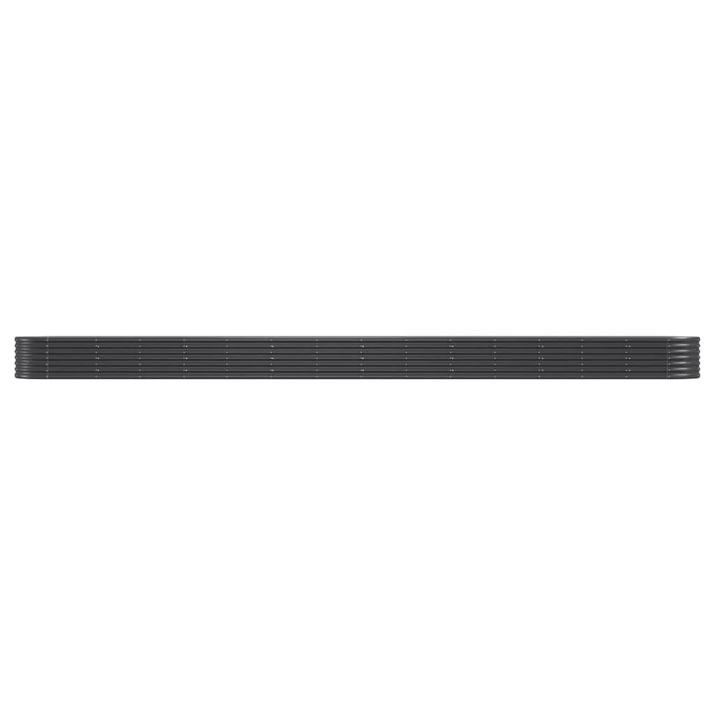 Garden Raised Bed Galvanised Steel 620x80x36 cm Anthracite