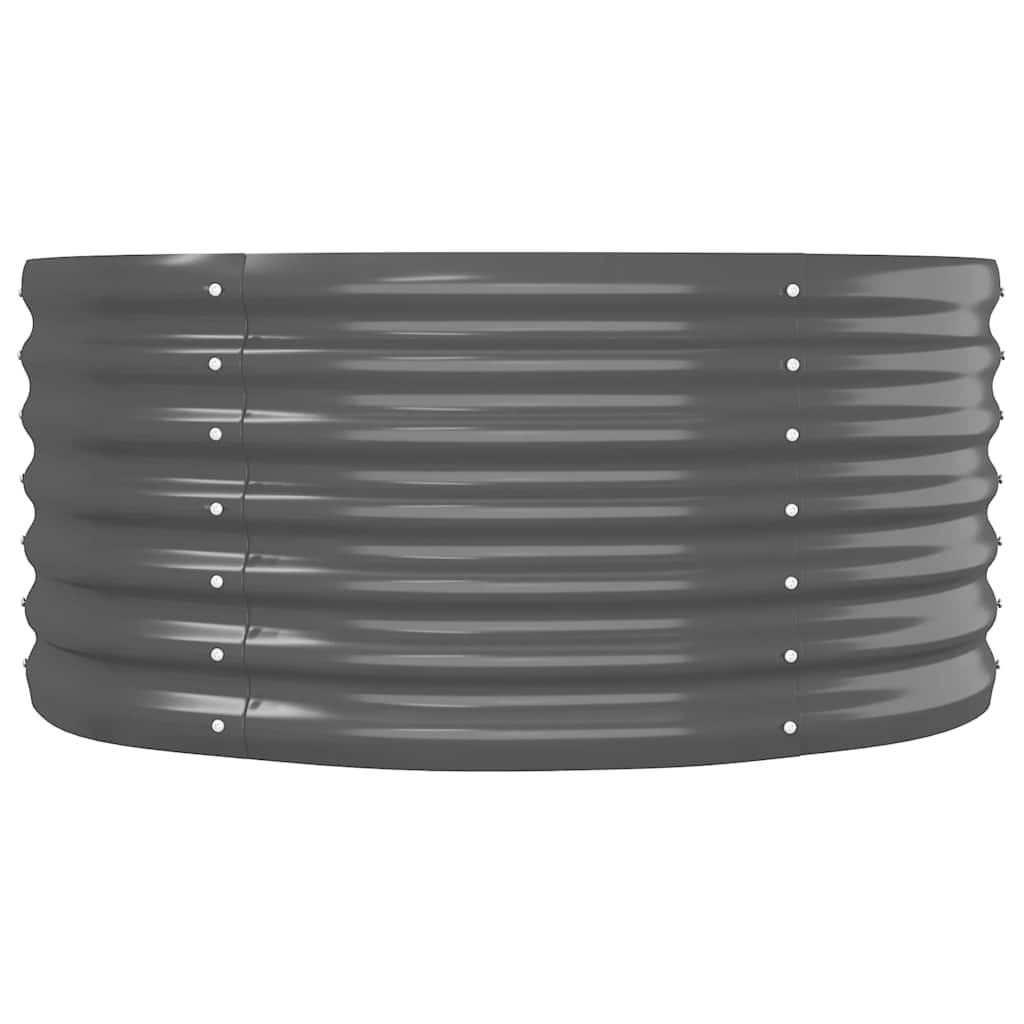 Garden Raised Bed Galvanised Steel 620x80x36 cm Anthracite