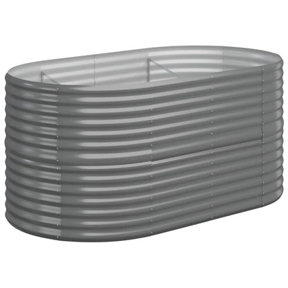 Garden Raised Bed Galvanised Steel 152x80x68 cm Grey