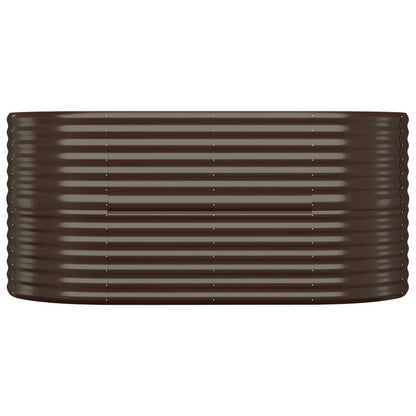 Garden Raised Bed Galvanised Steel 152x80x68 cm Brown