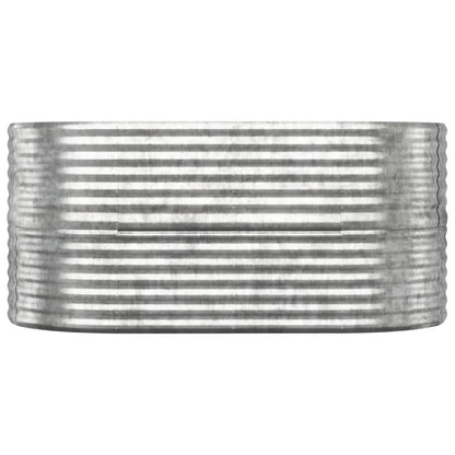 Garden Raised Bed Galvanised Steel 152x80x68 cm Silver