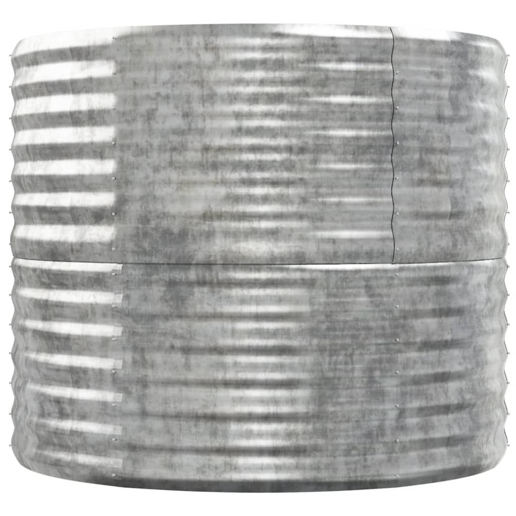 Garden Raised Bed Galvanised Steel 152x80x68 cm Silver