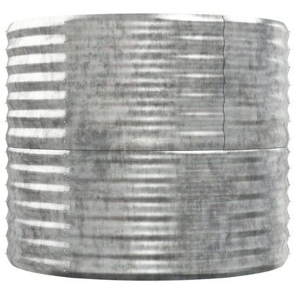 Garden Raised Bed Galvanised Steel 152x80x68 cm Silver