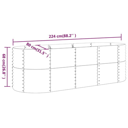 Garden Raised Bed | Green | Powder-coated steel | Extra Large | Tough