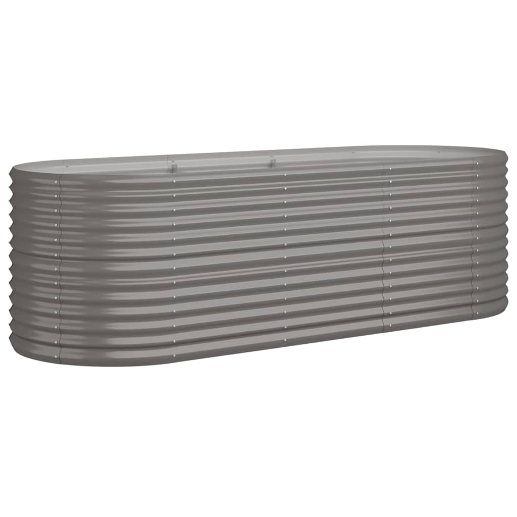 Garden Raised Bed | Grey | Powder-coated steel | Large | Durable