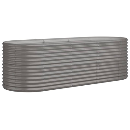 Garden Raised Bed | Grey | Powder-coated steel | Large | Durable