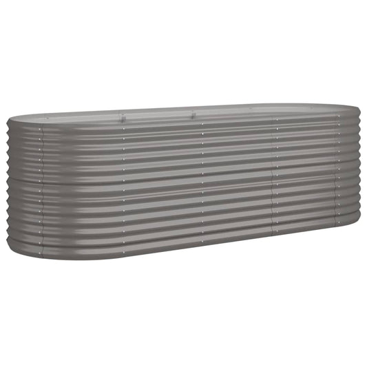 Garden Raised Bed | Grey | Powder-coated steel | Large | Durable