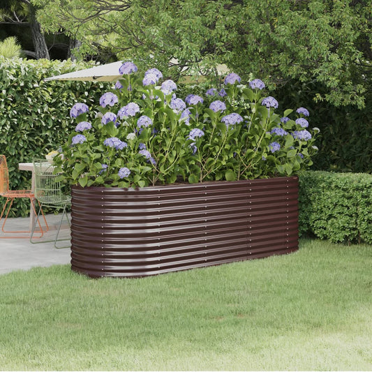 Garden Raised Bed | Brown | Powder-coated steel | Large
