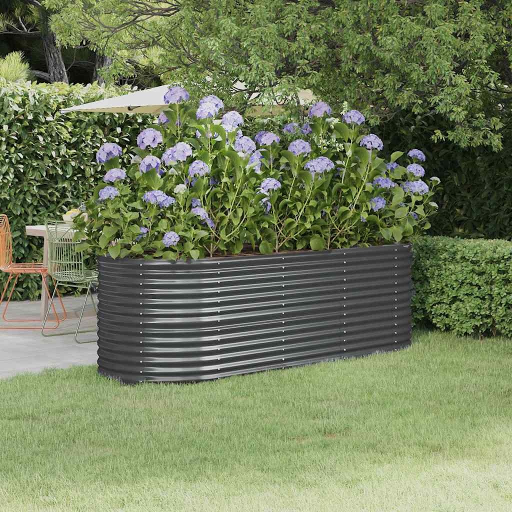 Garden Raised Bed | Anthracite | Powder-coated steel | Large |  Durable