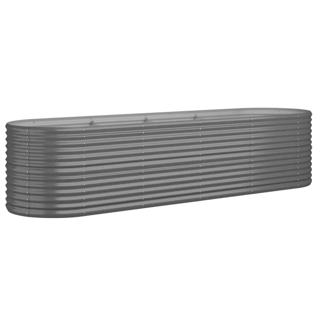Garden Raised Bed | Grey | Powder-coated steel | Large |  Durable
