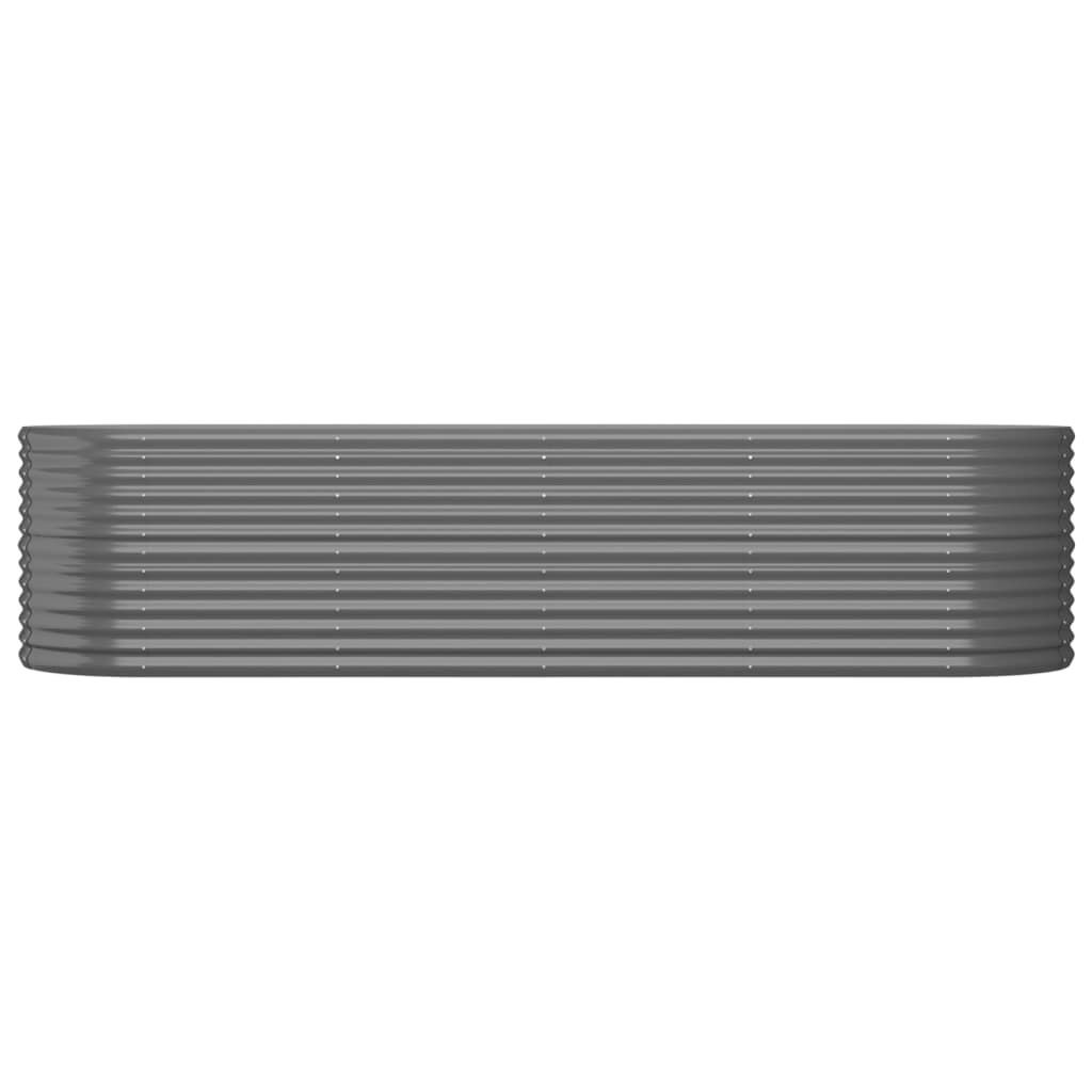 Garden Raised Bed | Grey | Powder-coated steel | Large |  Durable