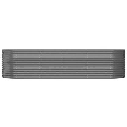 Garden Raised Bed | Grey | Powder-coated steel | Large |  Durable