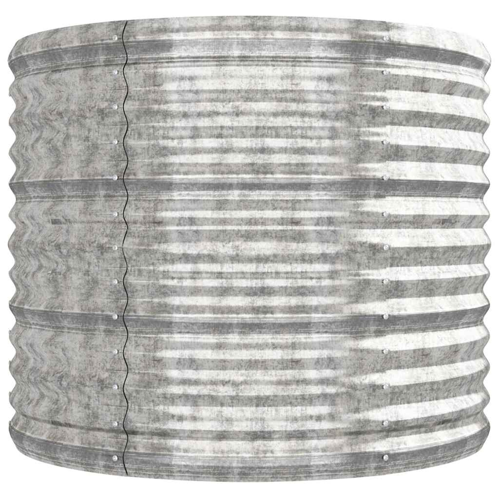 Garden Raised Bed Galvanised Steel 296x80x68 cm Silver
