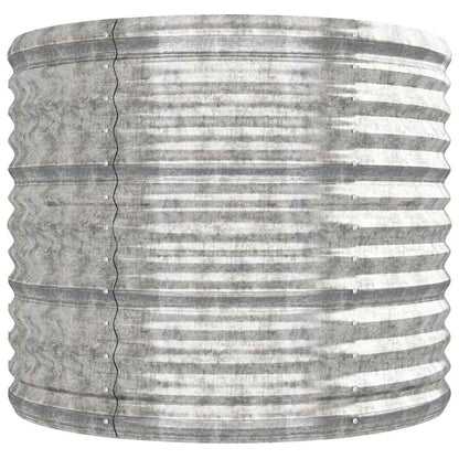 Garden Raised Bed Galvanised Steel 296x80x68 cm Silver