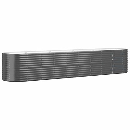 Garden Raised Bed Galvanised Steel 368x80x68 cm Anthracite