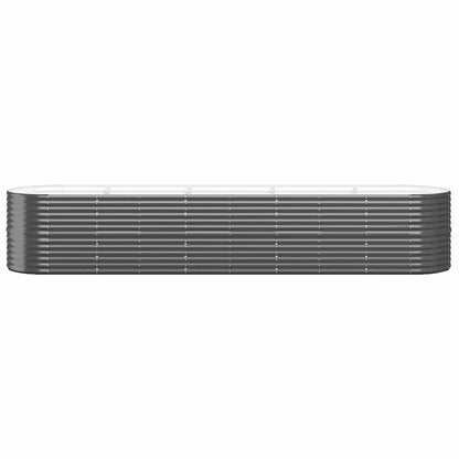 Garden Raised Bed Galvanised Steel 368x80x68 cm Anthracite