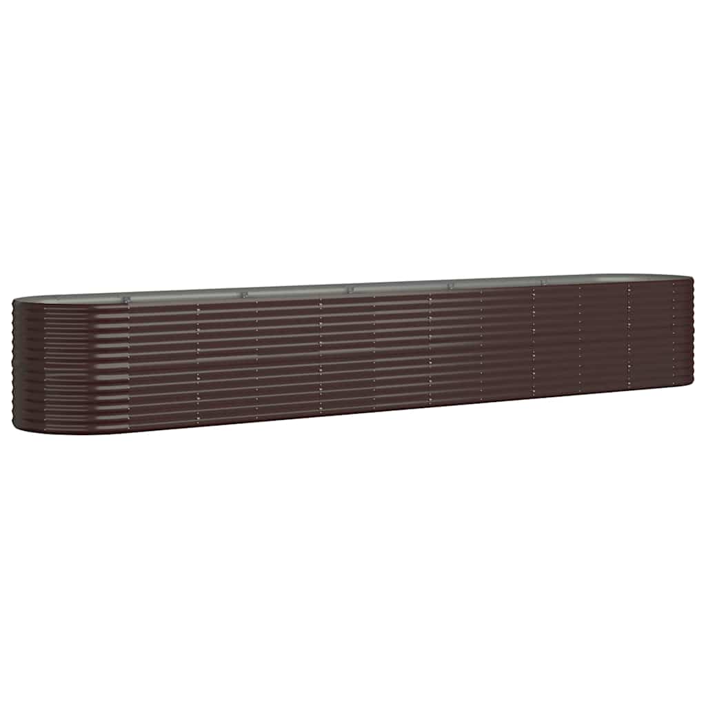 Garden Raised Bed | Brown | Powder-coated Steel | Large | Durable