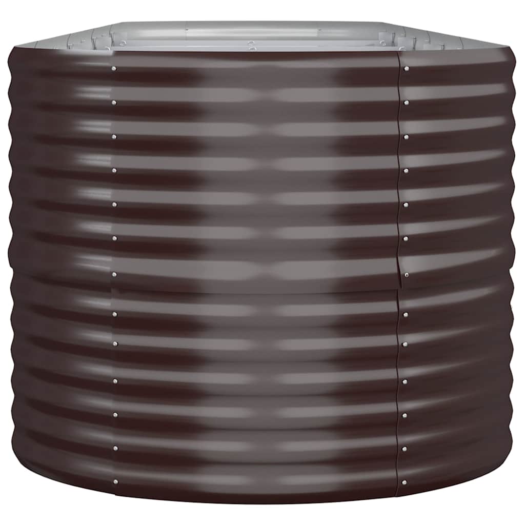 Garden Raised Bed | Brown | Powder-coated Steel | Large | Durable
